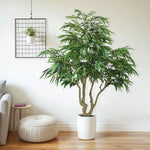 7FT Artificial Willow Tree Indoor Faux Greenery Plant