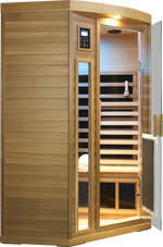 Low EMF Two person Far-infrared Red cedar Deluxe indoor pentagonal sauna room