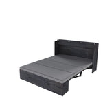Murphy Bed With Storage Drawers And Charging Cabinet, Foldable Panels, Swivel Wheels