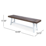 Tranquilizer Outdoor Acacia Wood Bench With Slat Panel Design