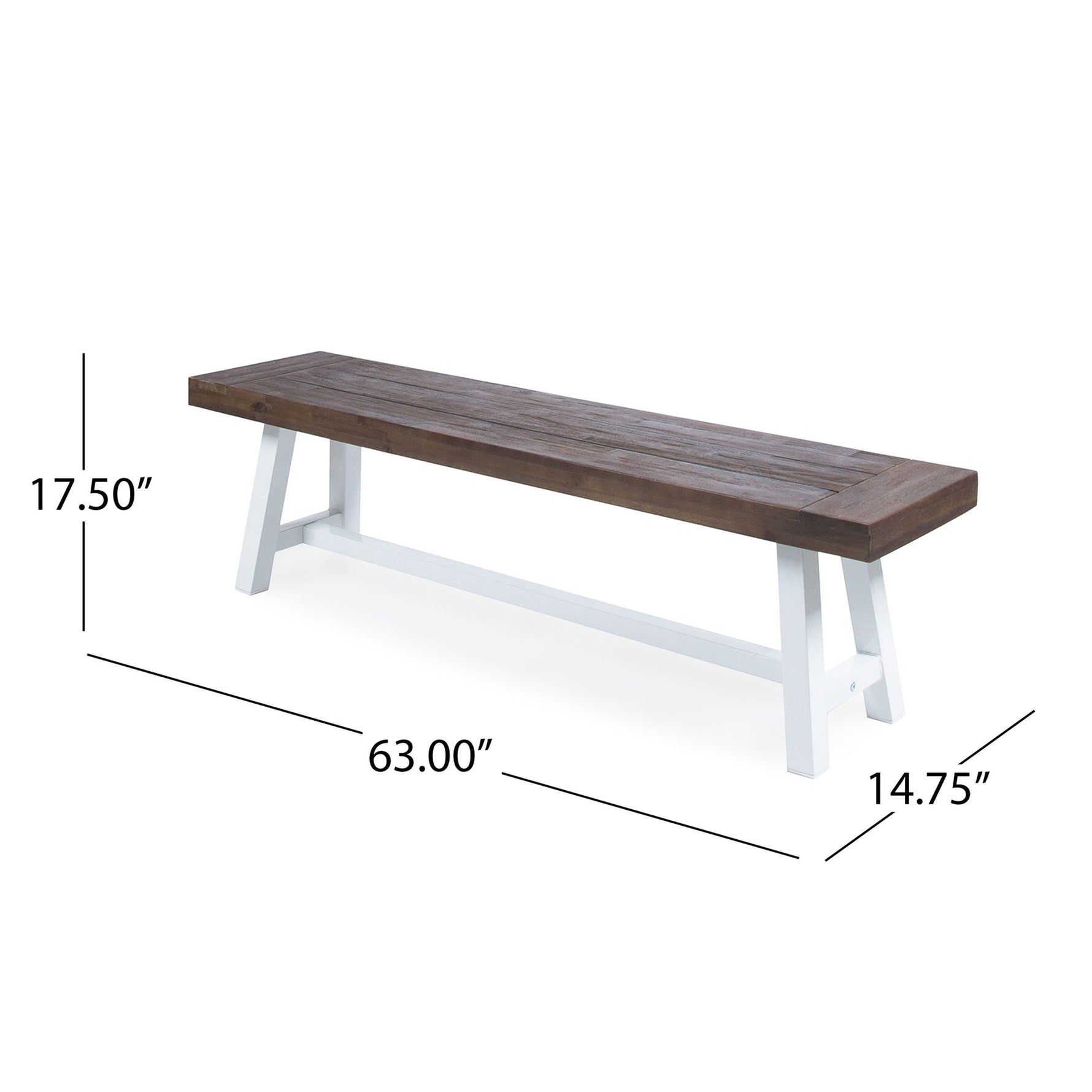 Tranquilizer Outdoor Acacia Wood Bench With Slat Panel Design