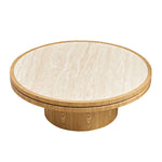 35.43 Inch Round Coffee Table with Sintered Stone Top