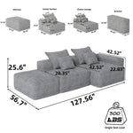 Modern Oversized DIY Combination Modular Sectional Sofa With Pillows