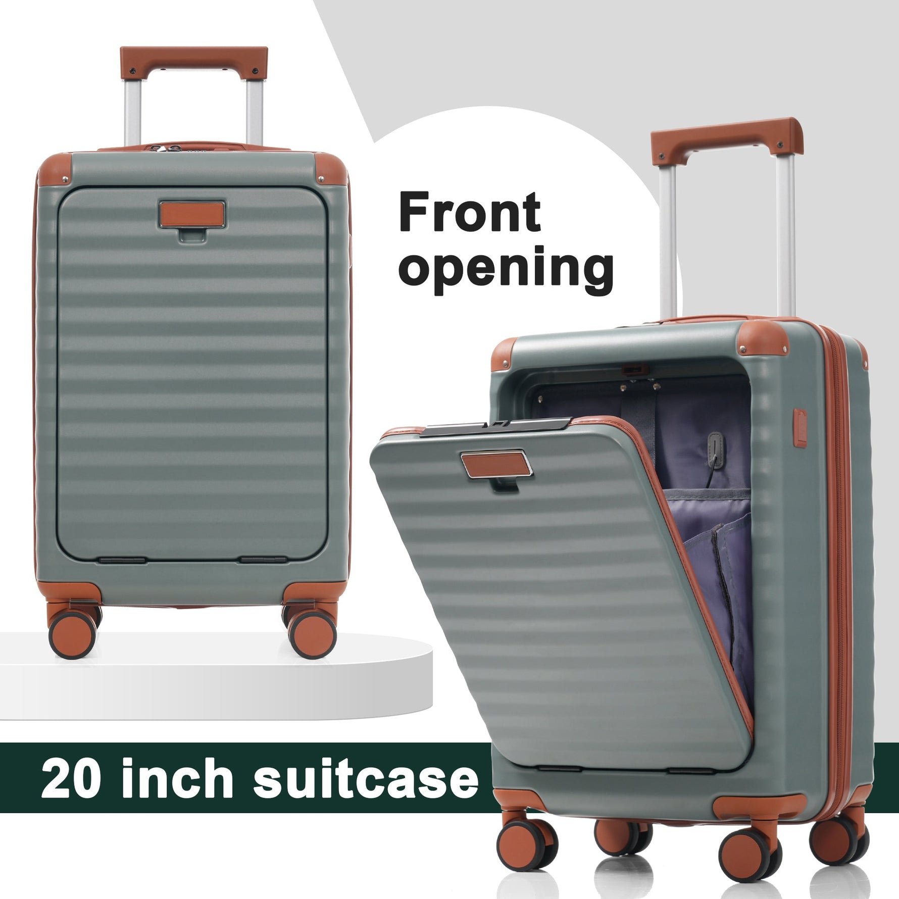 Deluxe 5-Piece Hard-Side Luggage Set with USB and TSA Security