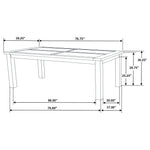 Guster Rustic Golden Brown Rectangular Dining Table
