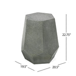 Modern Hammered Iron Geometric End Table