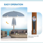 Outsunny 7 x 7 ft Outdoor Patio Umbrella with Tilt and Vent