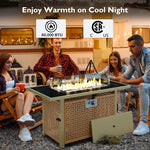 K&K 43' Propane Gas Fire Pit Table