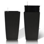 Pack of 2 Square Planters with Automatic Watering System