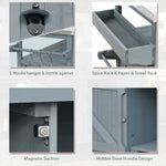 K&K Outdoor Kitchen Island, Rolling Bar Cart & Storage Cabinet