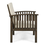 Patio Set Outdoor Acacia Wood Furniture Sets - Modern Club Chair Conversation Sets with Patio Dining Table
