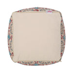 Amelia Handcrafted Fabric Pouf Rustic Elegance Multicolored