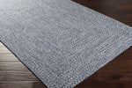 Blue Braided Faux Jute Outdoor Rug
