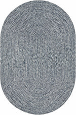 Blue Braided Faux Jute Outdoor Rug