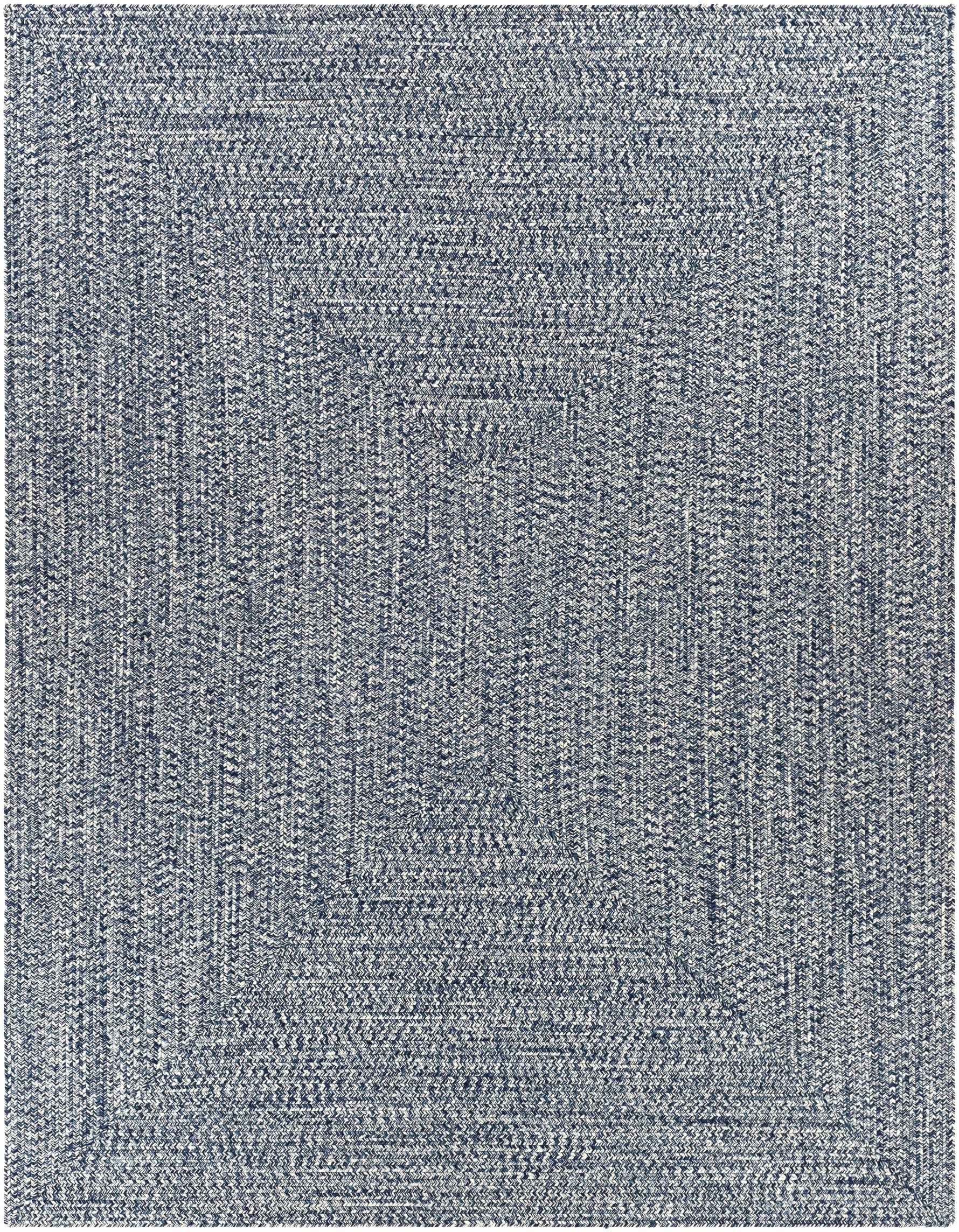 Blue Braided Faux Jute Outdoor Rug