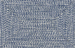 Blue Braided Faux Jute Outdoor Rug