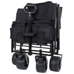 3-in-1 Convertible Folding Wagon Cart with Bench Seat & Storage