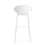 Modern Gable Outdoor Barstool Set of 2 in White