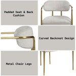 Zayn Arm Chair (Set of 2) - Beige / Gold