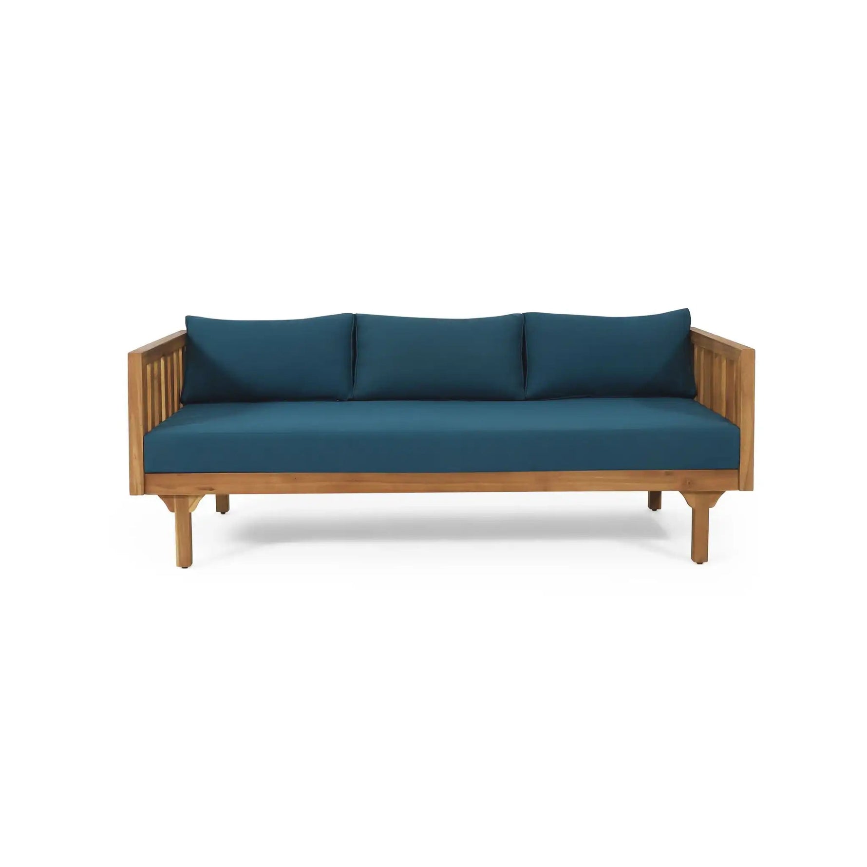 Claremont 3 Seater Daybed Teak Acacia Wood Water Resistant Cushions
