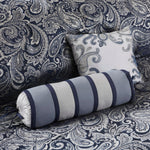 12 Piece Comforter Set with Cotton Bed Sheets Navy Cal King