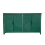59in Green Accent Cabinet with 4 Doors Mid Century Modern Buffet