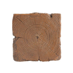 Amira Outdoor and Indoor Stump Shape MGO Side Table Brown Finish