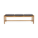 Cambria Rustic 3-Seater Outdoor Bench with Teak Finish