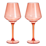 Saint Tropez Acrylic Stemmed Wine Glassware, Set of 2