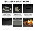 40' Round Outdoor Propane Fire Pit Table