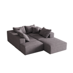 Modern Upholstered Sectional Boneless Couch Set