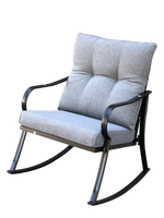 Rocker Set Chair and Teapoy Medium Grey