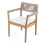 Patio Set Outdoor Acacia Wood Furniture Sets - Braided Dining Chairs and Patio Dining Table