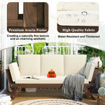 TOPMAX Outdoor Adjustable Patio Wooden Daybed Sofa Chaise Lounge