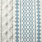 King/Cal King Cotton Printed Duvet Cover Set with Chenille