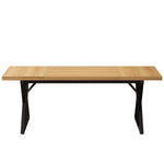 Rectangular Dining Table With X Trestle Metal Legs