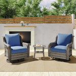 JB Two Swivel Chairs and Side Table