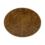 Nebula 20' Accent Oval Pillar Side Table, Medium Brown Walnut Burl Wood