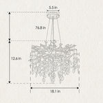 6-Light Chandelier Crystal Ceiling Lamp - Gold Finish