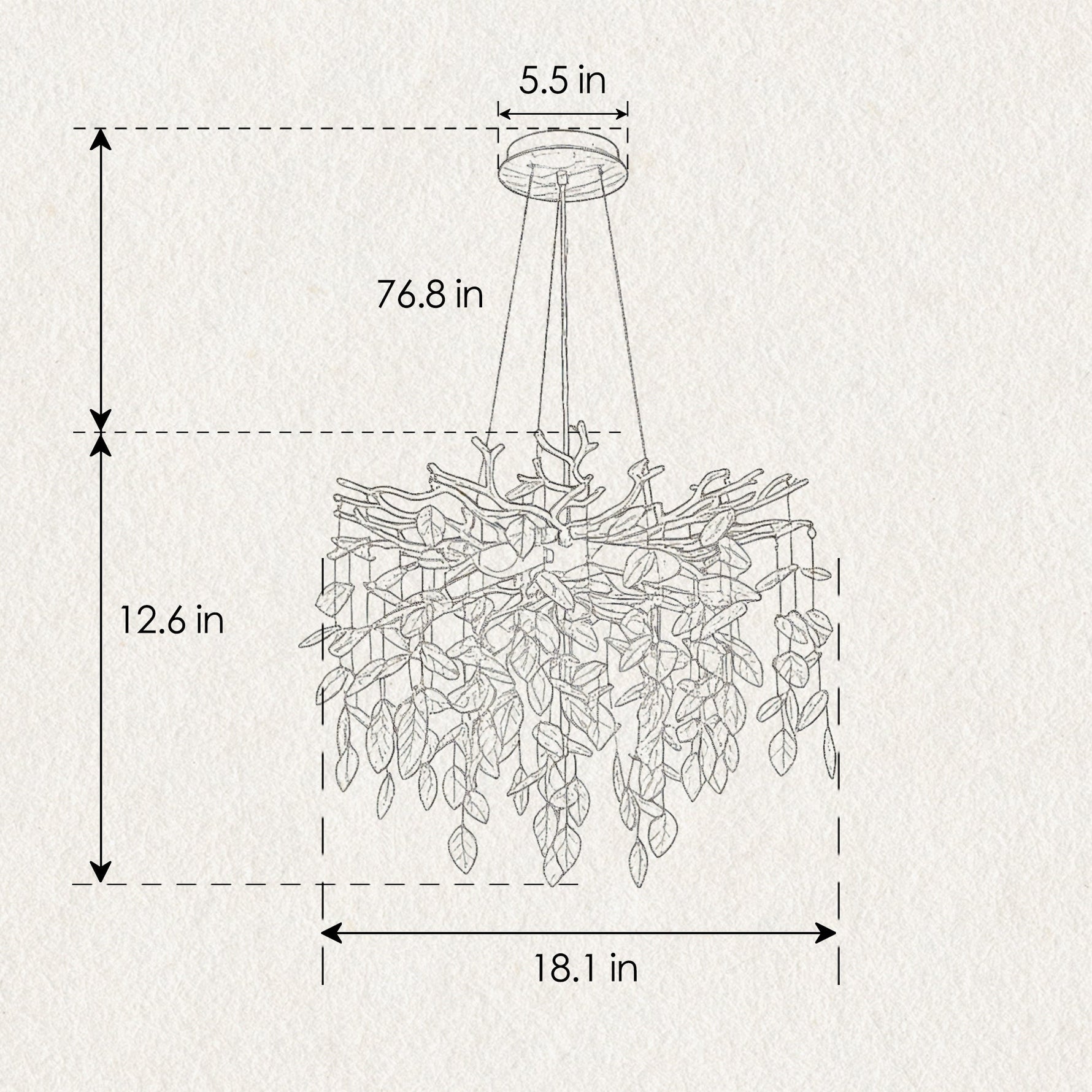 6-Light Chandelier Crystal Ceiling Lamp - Gold Finish