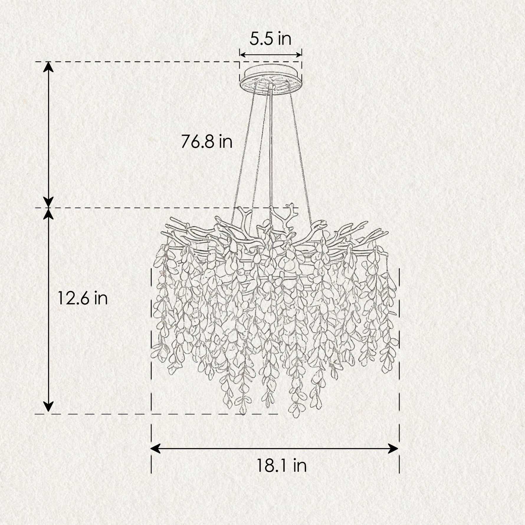 6-Light Chandelier Crystal Ceiling Lamp in Gold