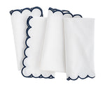 Navy and White Cloth Napkins