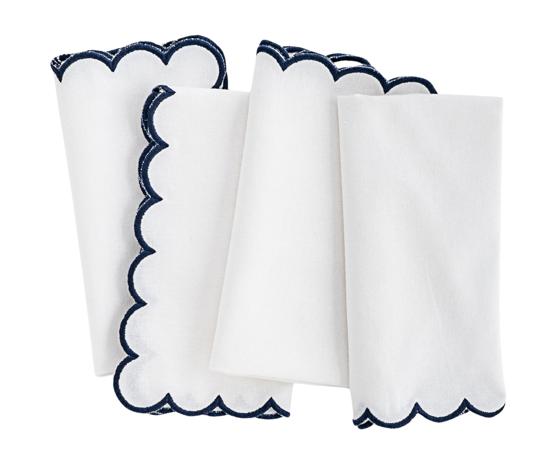 Navy and White Cloth Napkins