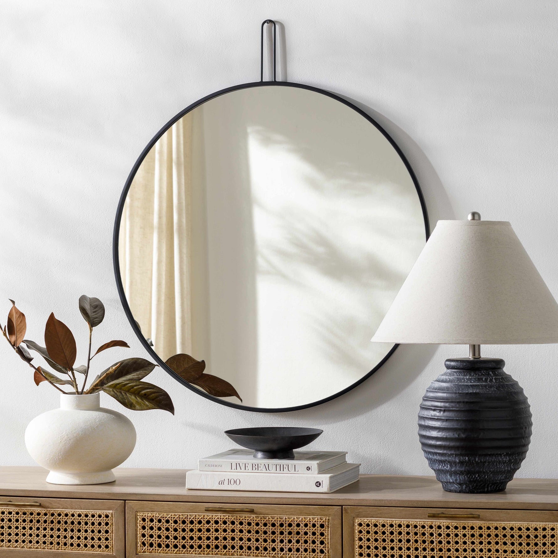 Comaltepec Black Metal Mirror - Clearance