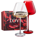 Love Stemmed Wine Glassware, Set of 2