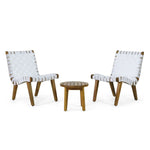 Outdoor 3 Piece Rope Weave Patio Seating Set