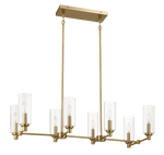 Willow Eight Lights Island Pendant Lamp - Satin Brass