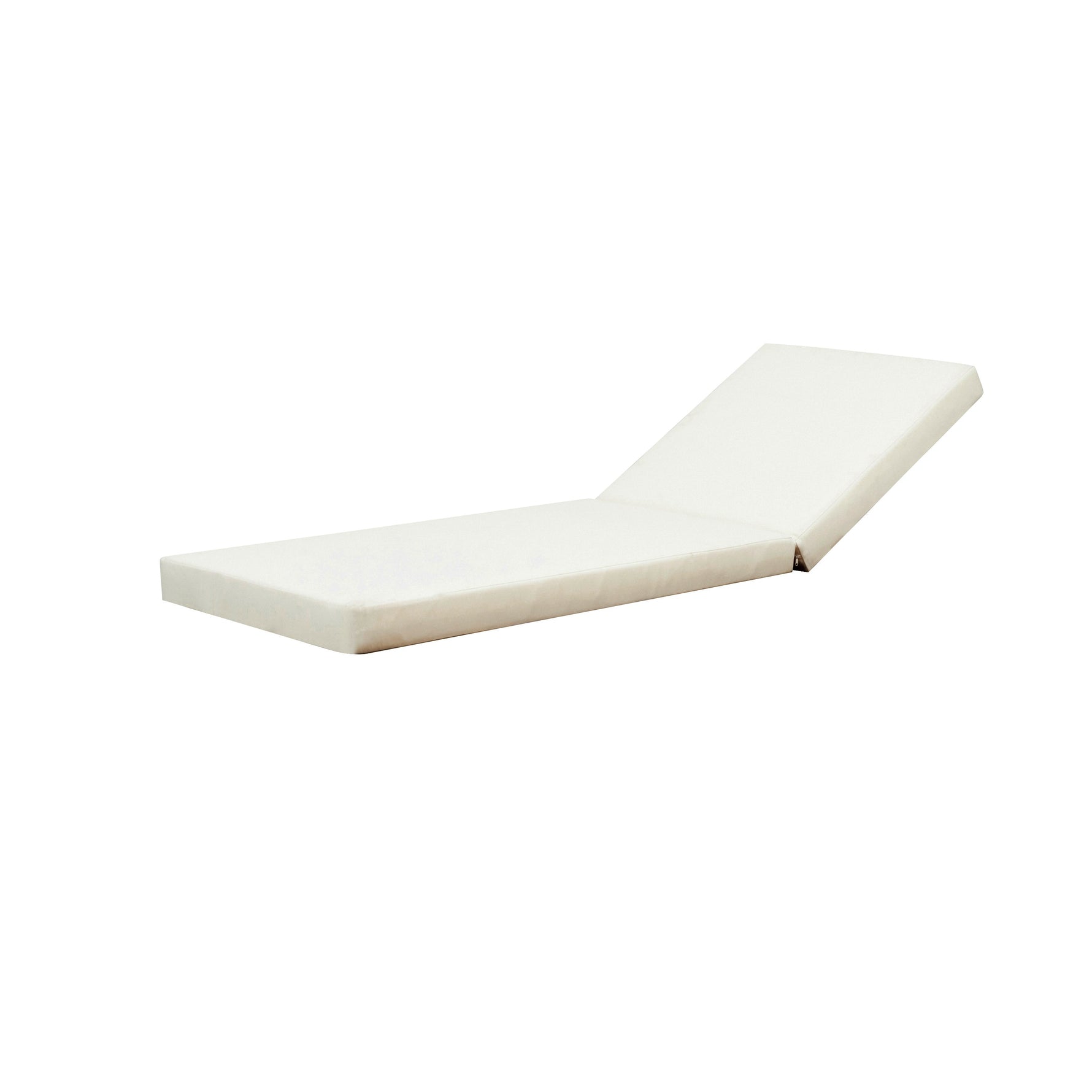 Acacia Wood Chaise Lounge with Cushion - Teak Finish