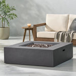 Modern 50,000 Btu Square Fire Table With Propane Tank