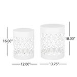 Outdoor Metal Set of 2 End Tables